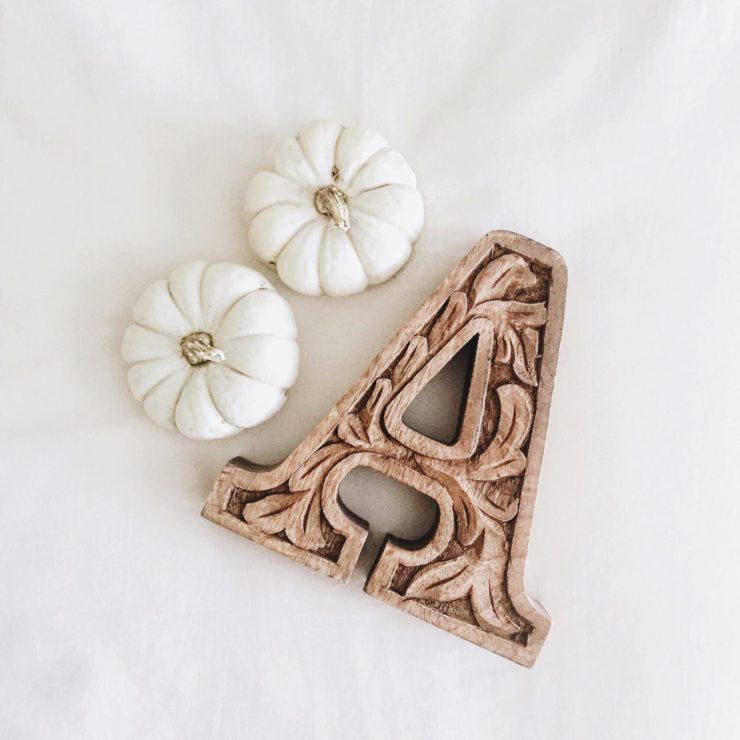 A letter decor