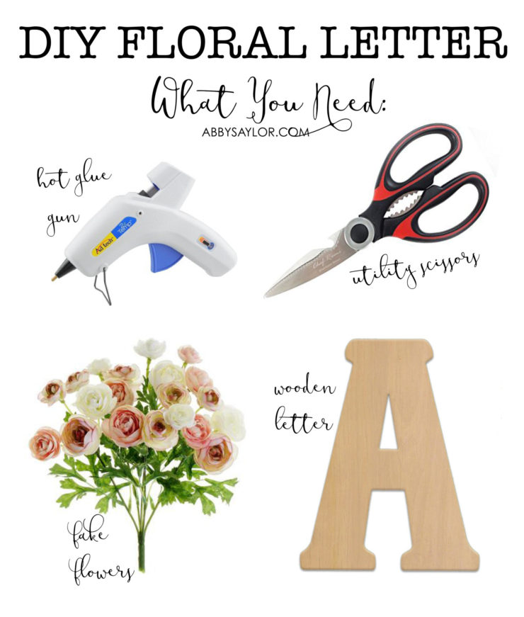 DIY floral letter