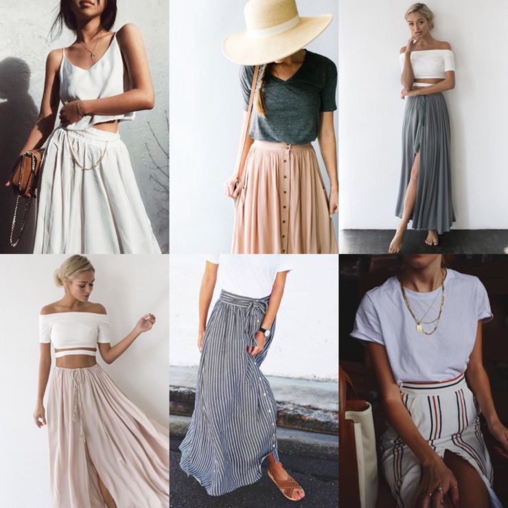 summer fashion maxi skirts