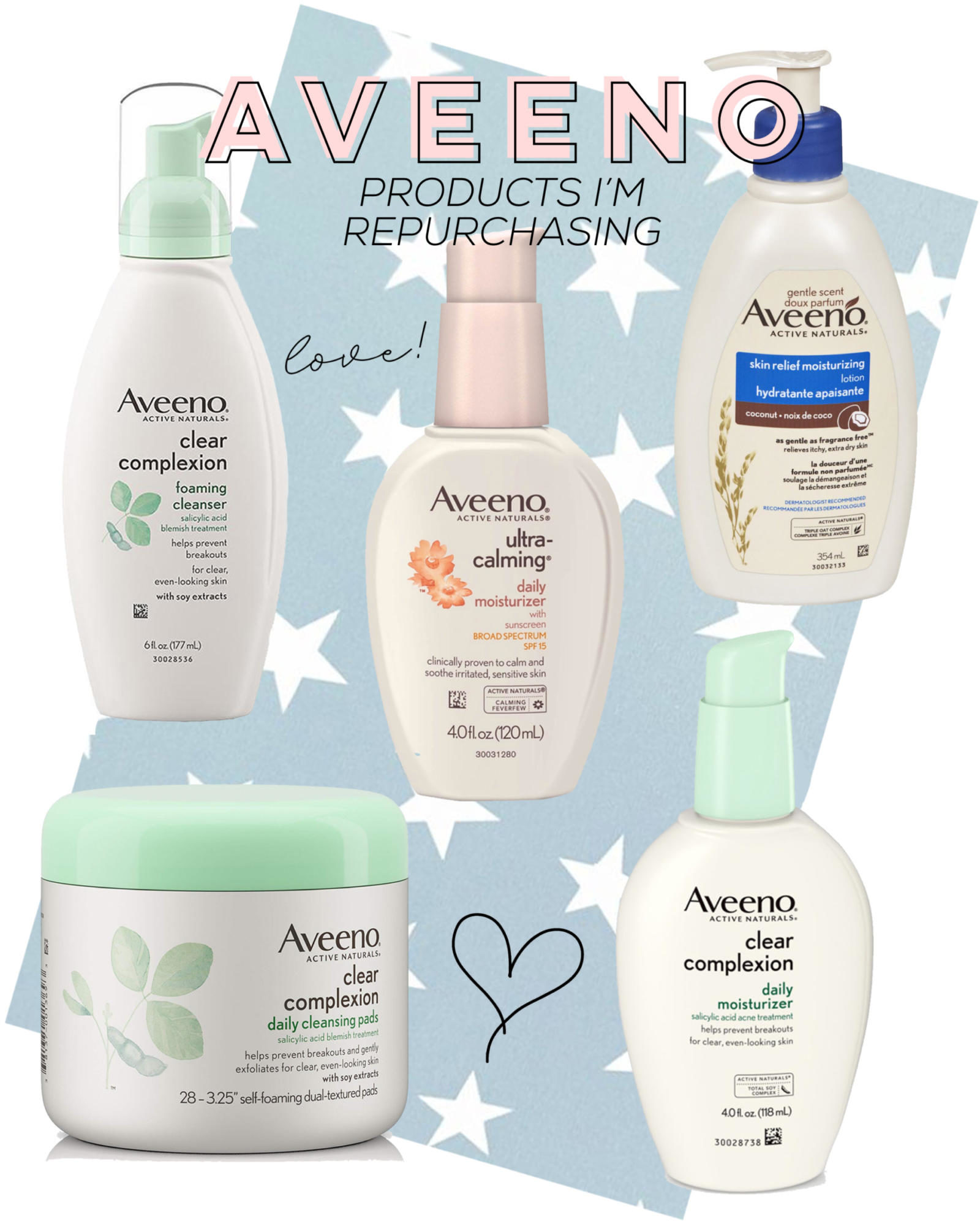 Aveeno Products I'm Repurchasing