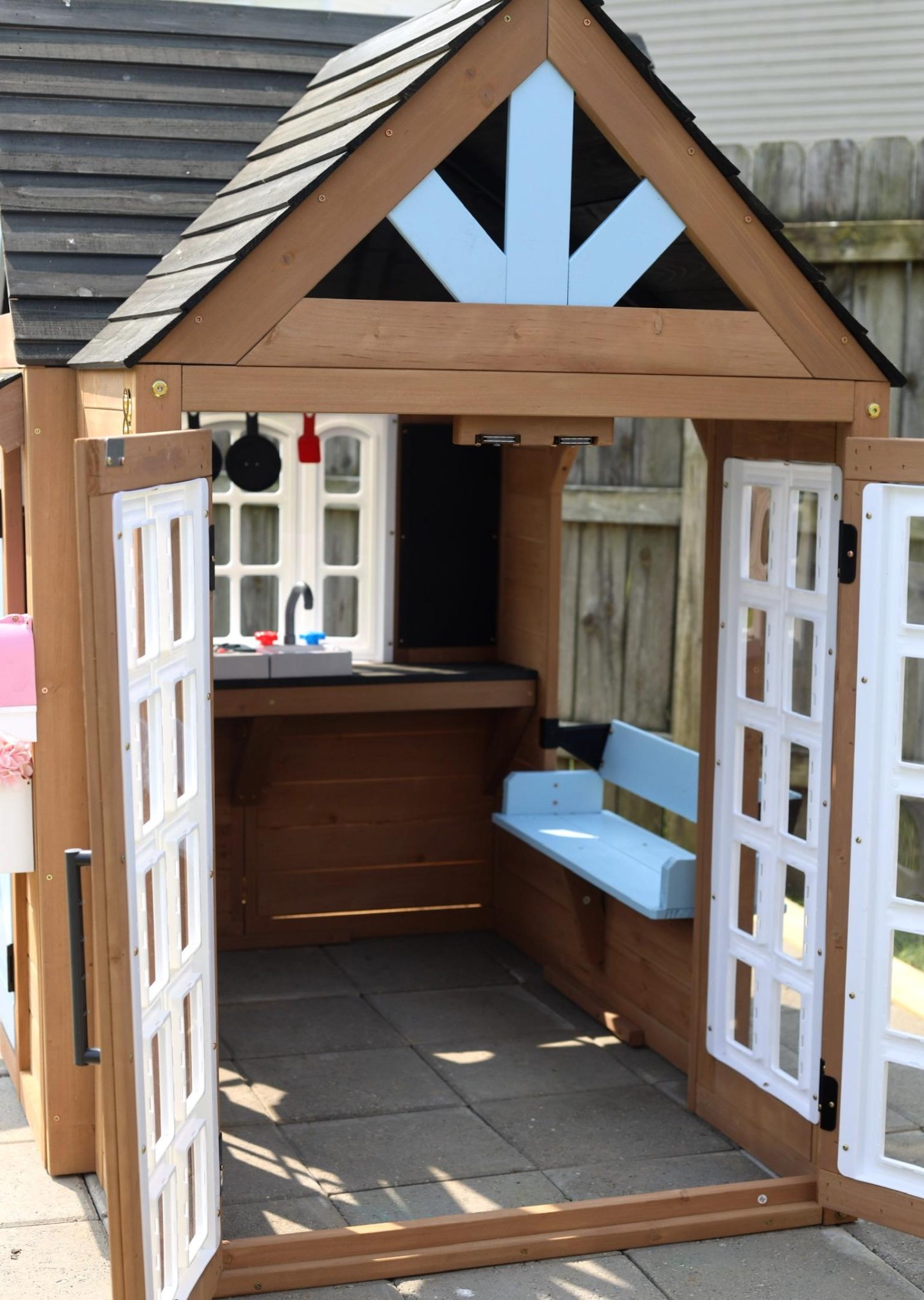 Coastal/Nantucket-Inspired Playhouse Makeover (KidKraft Atrium Breeze)