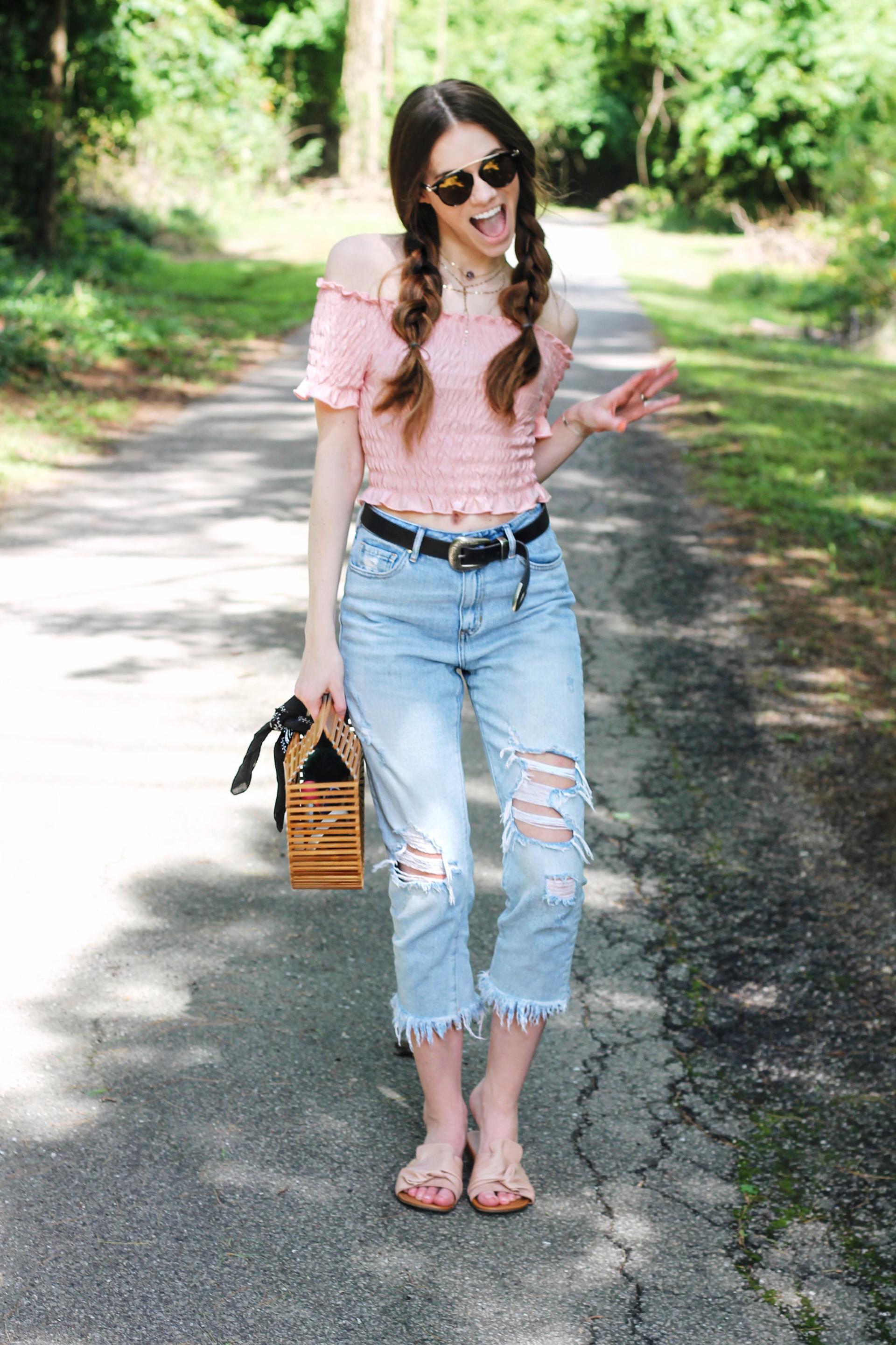 How To Style Summer's Trendy Bamboo Handbag - Abby Saylor Armbruster