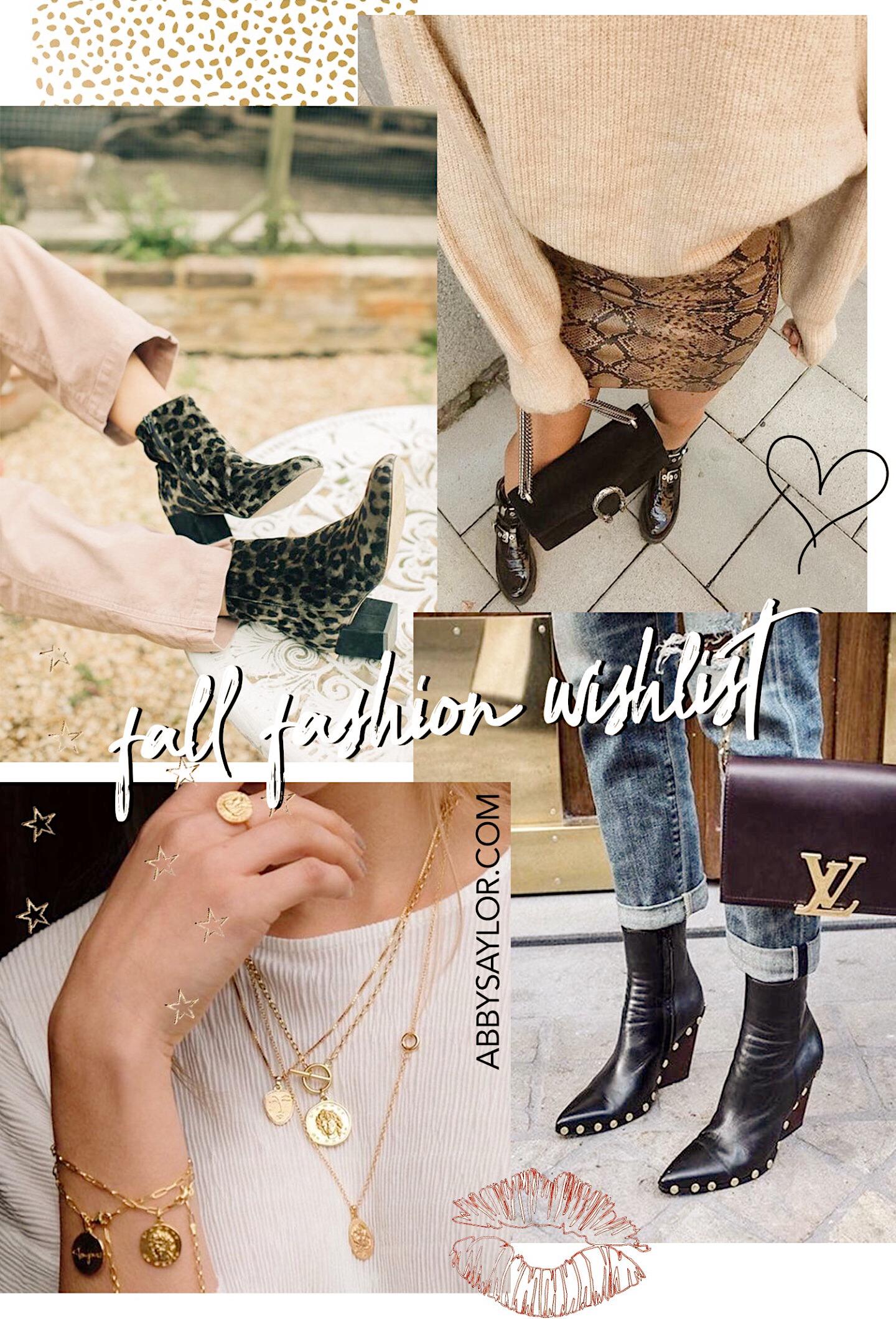 Fall Fashion Wishlist