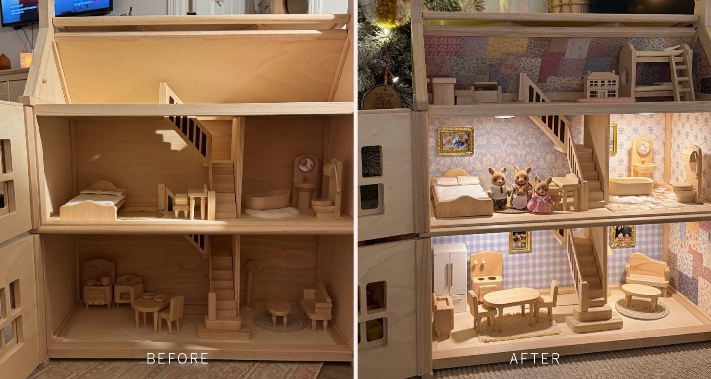 PlanToys Victorian Dollhouse Makeover & Review