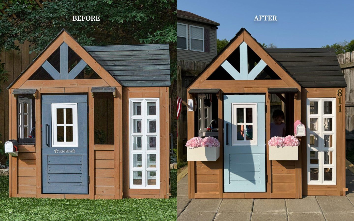 Coastal/Nantucket-Inspired Playhouse Makeover (KidKraft Atrium Breeze)