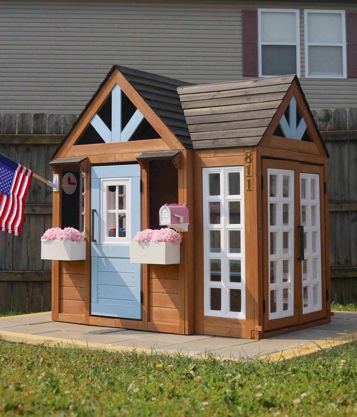 Coastal/Nantucket-Inspired Playhouse Makeover (KidKraft Atrium Breeze)