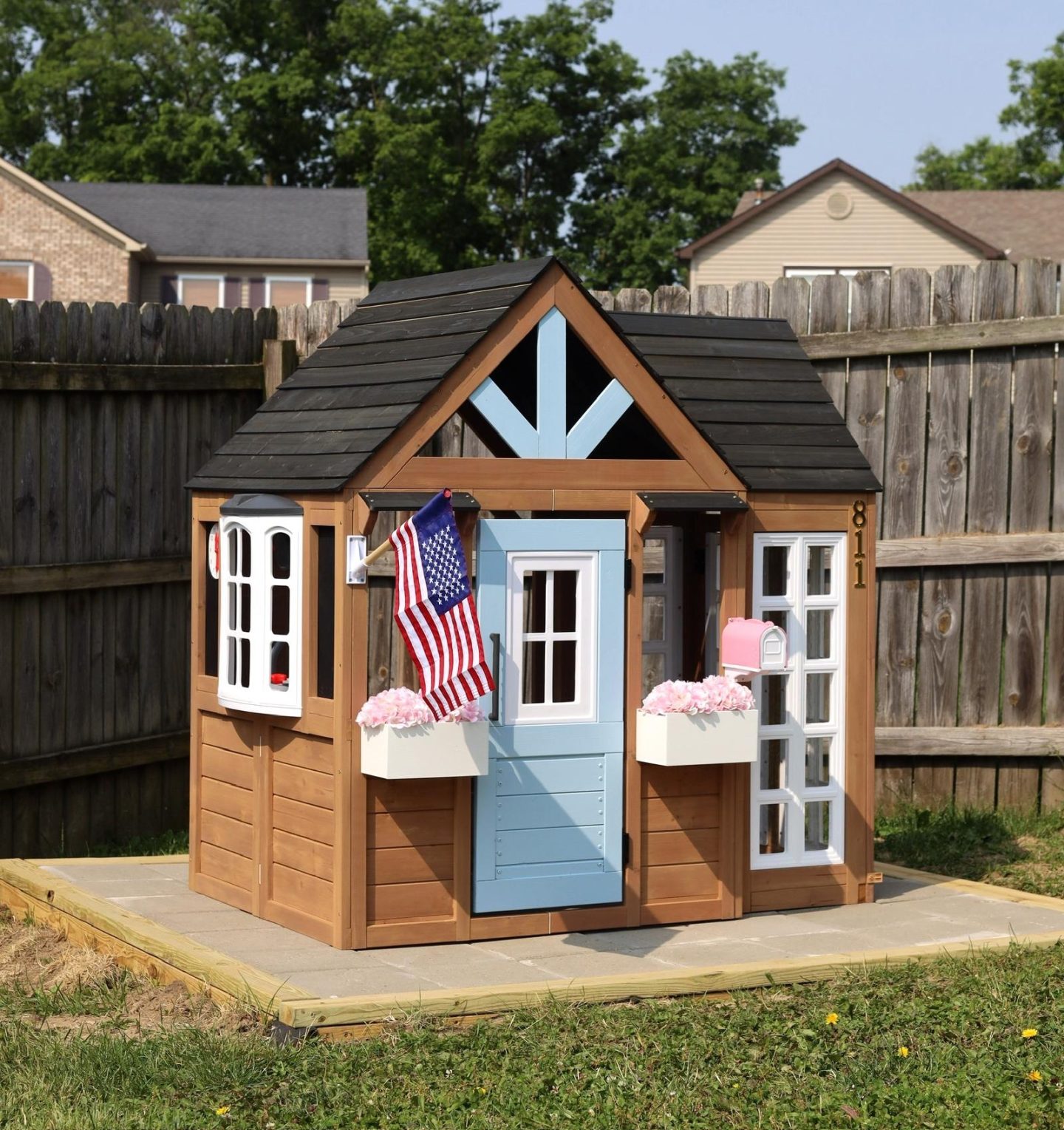 Coastal/Nantucket-Inspired Playhouse Makeover (KidKraft Atrium Breeze)